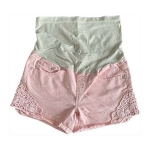 Pink Maternity Shorts Size S 3” inseam Bella Vida